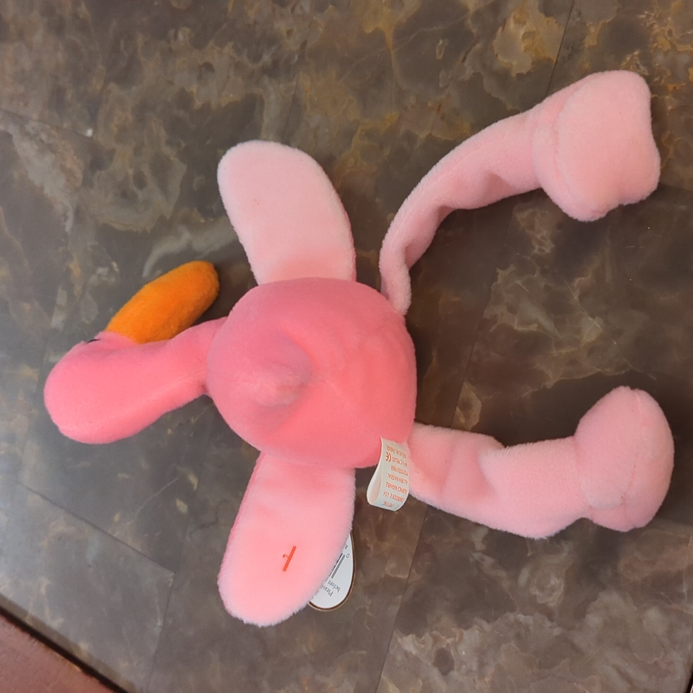 Retired Tag Errors PVC Pellet Pinky Beanie Baby 4072 Flamingo 🦩 - Picture 3 of 8